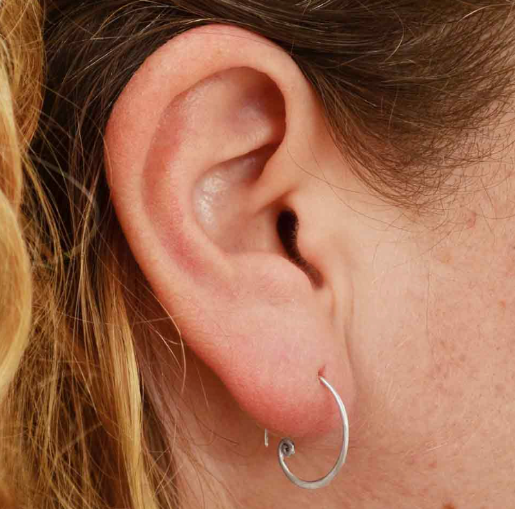 Hoop Earrings with Curlicue 20x18mm